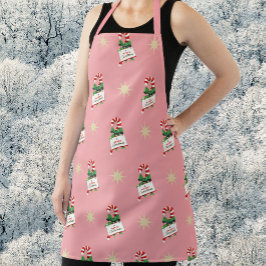 Vintage-kerstpatroon, snoeprietjes met roze schort