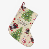 Vintage-kerstpatroonpatroon Grote Kerstsok (Voorkant (Hangend))