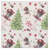 Vintage-kerstpatroonpatroon Stof (Swatch)