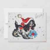 Vintage-kerstpop Feestdagenkaart (Voorkant)