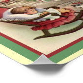 Vintage-kerstPoster Poster (Hoek)