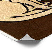 Vintage-kerstPoster Poster (Hoek)