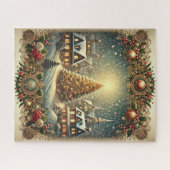 Vintage kerstpuzzel legpuzzel (Horizontaal)