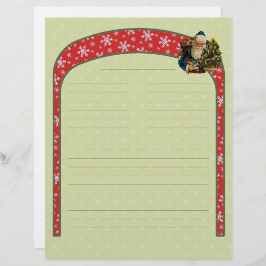 Vintage-kerstrecept Letterhead (Voorkant / Achterkant)