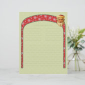 Vintage-kerstrecept Letterhead (Staand voorkant)