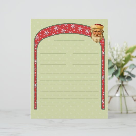 Vintage-kerstrecept Letterhead (Staand voorkant)