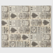 Vintage kerstreclame — Verpakkingspapier Cadeaupapier (Vlak)