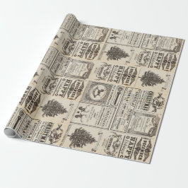 Vintage kerstreclame — Verpakkingspapier Cadeaupapier