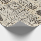 Vintage kerstreclame — Verpakkingspapier Cadeaupapier (Hoek)
