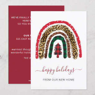 Vintage kerstregenboogforel Vermoeide Vakantiekaar