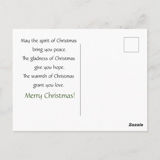 Vintage-kerstreis Briefkaart (Achterkant)