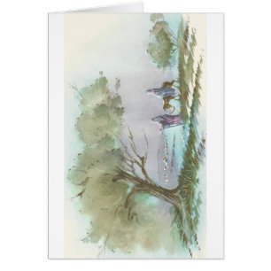 Vintage-kerstreis Kaart