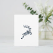 Vintage kerstrendier feestdagenkaart (Staand voorkant)