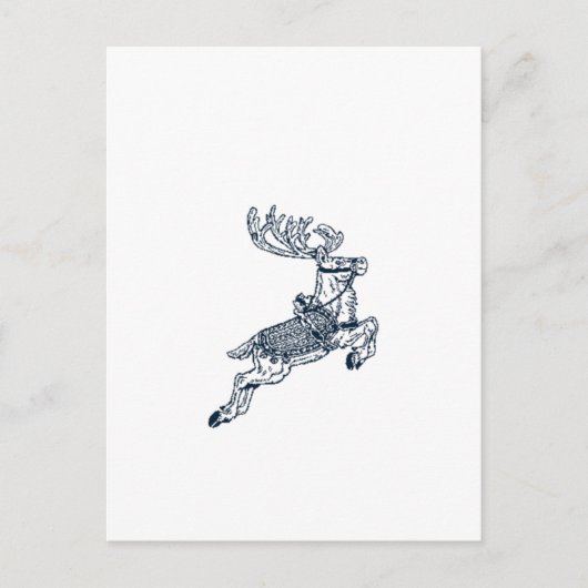 Vintage kerstrendier feestdagenkaart (Voorkant)