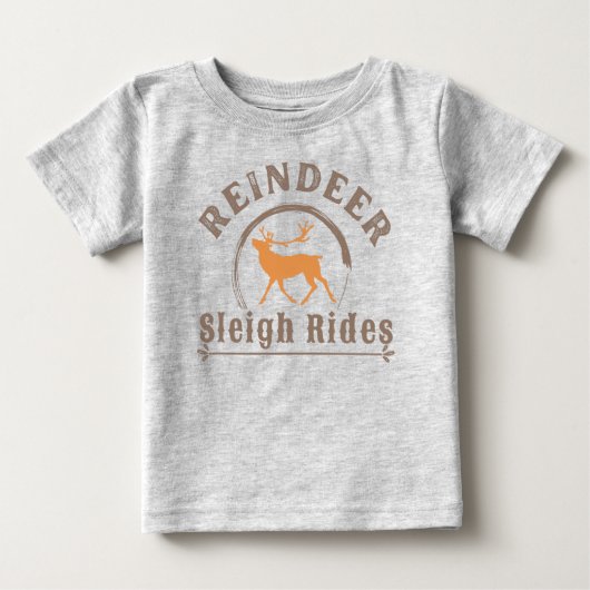 Vintage-kerstrenrendieren Sleigh Rides (Voorkant)
