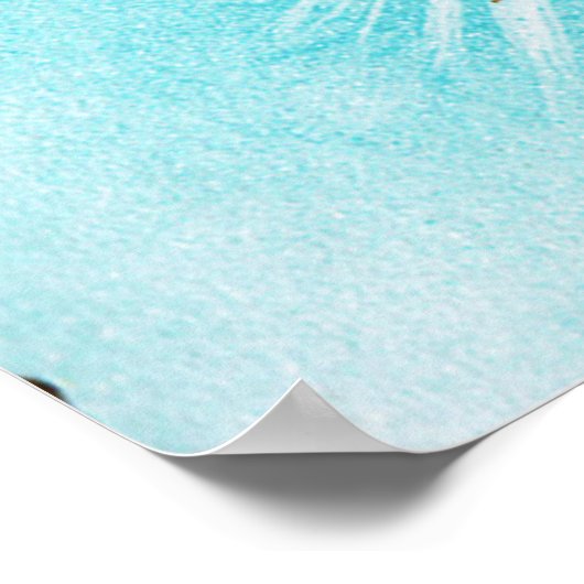 Vintage kerstretro feestbommen poster (Hoek)