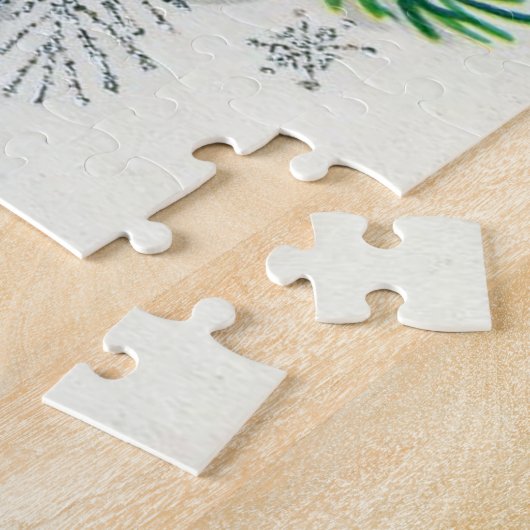 Vintage kerstretro snoeppuzzel legpuzzel (Zijkant)