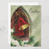 Vintage-kerstroebellengroeten Feestdagenkaart (Voorkant / Achterkant)