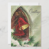 Vintage-kerstroebellengroeten Feestdagenkaart (Voorkant)
