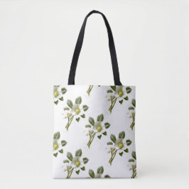 Vintage kerstRoos Canvas tas