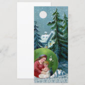 Vintage-kerstscène (Voorkant / Achterkant)