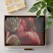 Vintage Kerstscène Brownie Decoupage Tissuepapier (Geschenk)