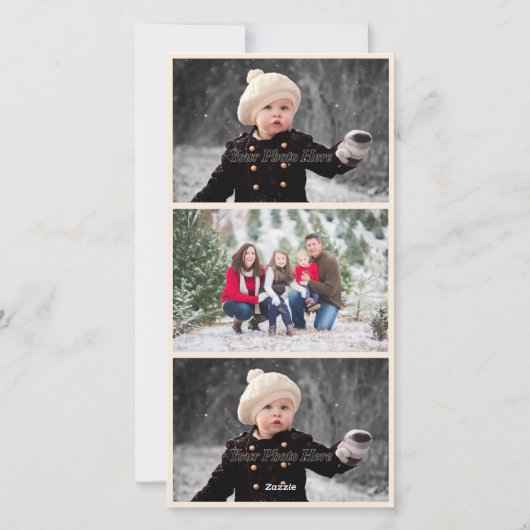 Vintage-kerstscène-fotokaart Feestdagenkaart (Achterkant)