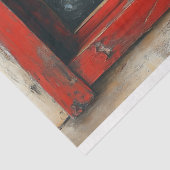 Vintage kerstscène rustieke raam decoupage tissuepapier (Detail)