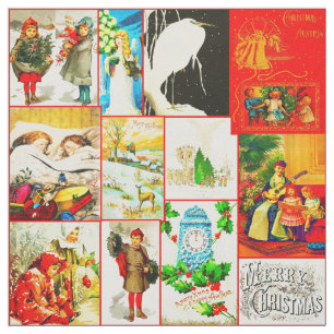Vintage-kerstscènes 9-inch naaigelblok stof