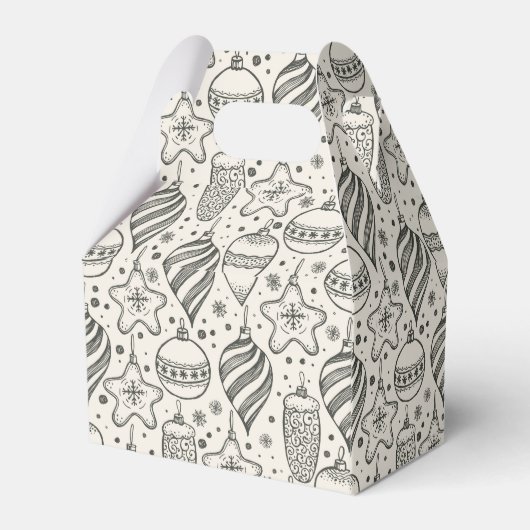 Vintage kerstsierfeestdag Gable Bedankdoosjes (Achterkant)