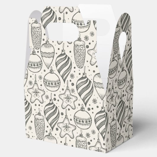 Vintage kerstsierfeestdag Gable Bedankdoosjes (Geopend)