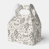 Vintage kerstsierfeestdag Gable Bedankdoosjes (Voorkant Zijde)