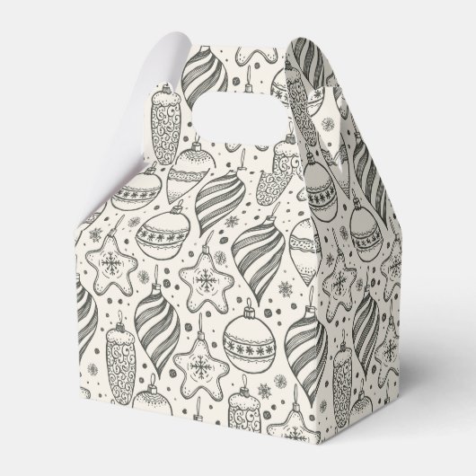 Vintage kerstsierfeestdag Gable Bedankdoosjes (Voorkant Zijde)