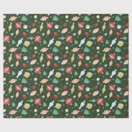 Vintage kerstsierpapier cadeaupapier