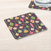 Vintage-kerstsierpatroon Kartonnen Onderzetters (Schuin)