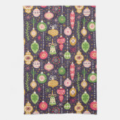 Vintage-kerstsierpatroon Theedoek (Verticaal)