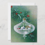 Vintage-kerstsierwinterscène Feestdagenkaart<br><div class="desc">Mooie kerstversiering met een wintersneeuwscène in Vintage. Perfecte aanvulling op je  collectie of geweldig om naar familie en vrienden te sturen voor het vakantieseizoen. Dit kan worden overgedragen naar andere producten,  waaronder een gevouwen vakantiekaart.</div>