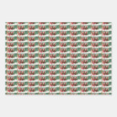 Vintage kerstsneeuw inpakpapier vel (Voorkant 2)