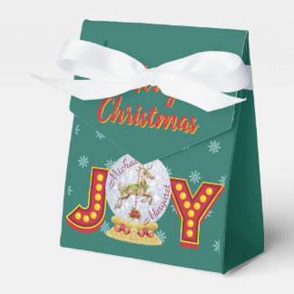 Vintage kerstsneeuw wereldbol rendiersnowflakes bedankdoosjes