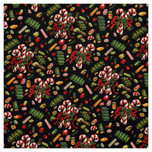 Vintage-kerstSnoep Stof (Swatch)