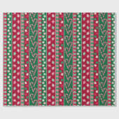 Vintage kerstSnoepjes Cadeaupapier (Vlak)