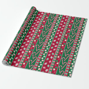 Vintage kerstSnoepjes Cadeaupapier