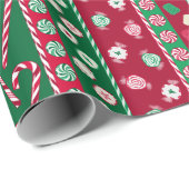 Vintage kerstSnoepjes Cadeaupapier (Rol Hoek)