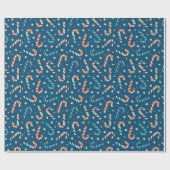 Vintage kerstsnoepriet cadeaupapier (Vlak)