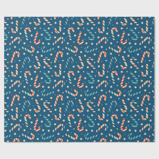 Vintage kerstsnoepriet cadeaupapier (Vlak)