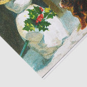 Vintage kerstsnowman-kattenweefsel tissuepapier (Detail)