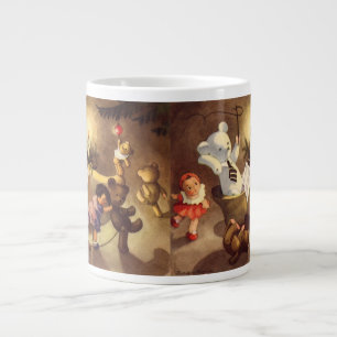 Vintage kerstspeelgoed, danspoppen, Teddy Bears Grote Koffiekop