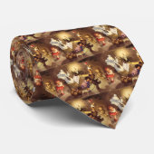 Vintage kerstspeelgoed, danspoppen, Teddy Bears Stropdas (Opgerold)