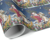 Vintage kerststaarpaard met kerststaarten cadeaupapier (Rol Hoek)