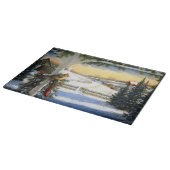 Vintage kerststaartwarensnijbord snijplank (Hoek)